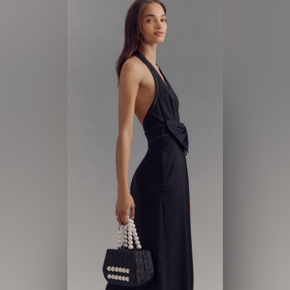 jersey scoop neck maxi dress Anisa Scoop Neck Maxi Dress / Stripe | MESHKI main image 0